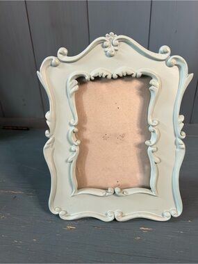 Ornate Decorative Picture Frame in Light Aqua - Azzure Home | Size 4 x 6 photo